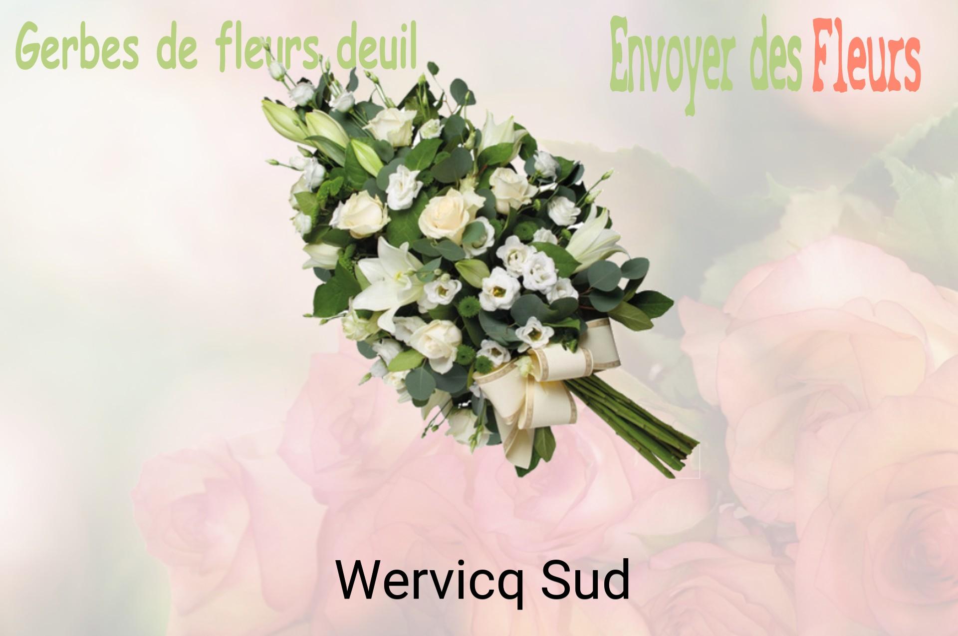 Gerbe de fleurs de deuil livrée à Wervicq-Sud